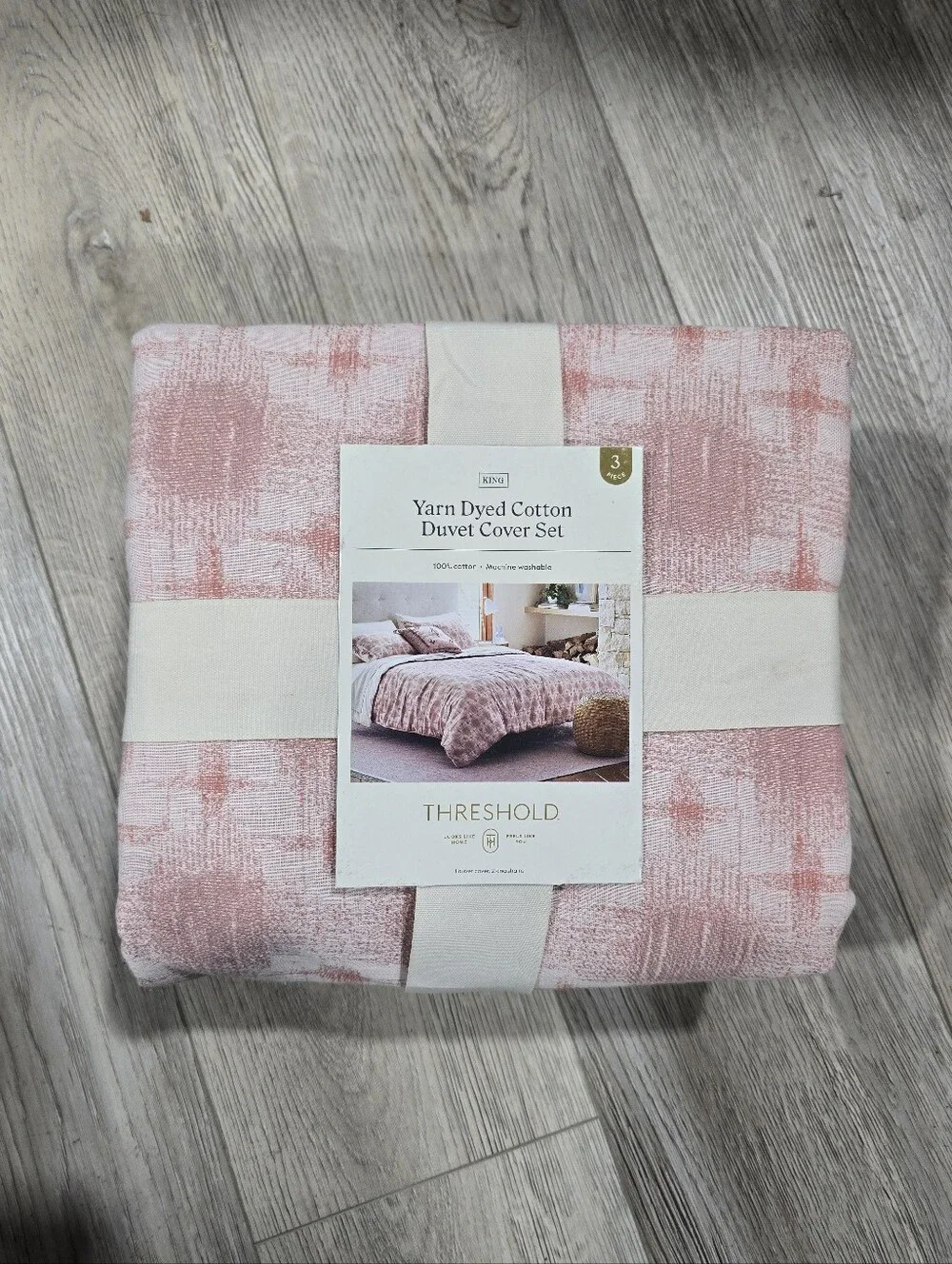 Yarn Dyed Ikat Print Duvet And Sham 3 Piece Set By Threshold